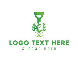 Herb - Shovel Plant Gardening logo design