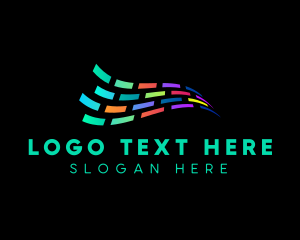 Printing - Abstract Digital Motion logo design