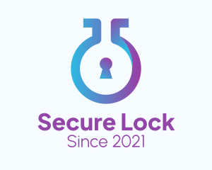 Lock - Laboratory Flask Lock logo design