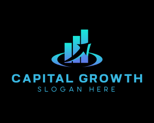 Graph Investment Growth Arrow logo design