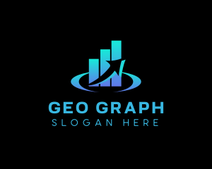 Graph Investment Growth Arrow logo design