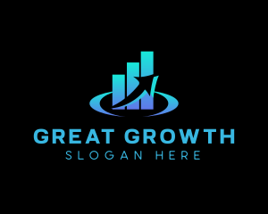 Graph Investment Growth Arrow logo design