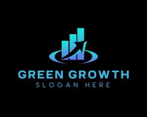 Graph Investment Growth Arrow logo design