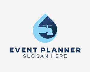 Water Supply - Clean Waterdrop Faucet logo design
