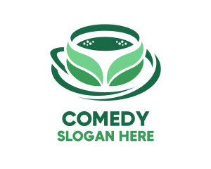 Coffee - Green Organic Tea Leaves logo design