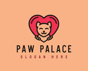 Pet - Pet Cat Heart logo design