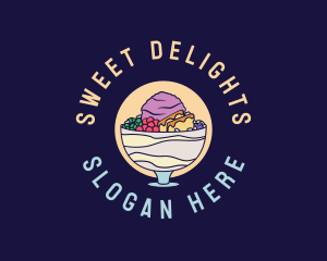 Halo-halo Filipino Dessert  logo design