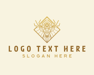 Elegant - Deer Stag Antlers logo design