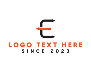 Freight - Arrow Letter E logo design