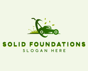 Lawn Mower Gardening Logo