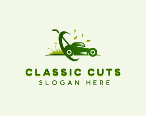 Lawn Mower Gardening logo design