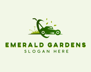 Lawn Mower Gardening logo design