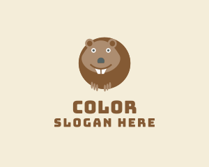 Character - Happy Wildlife Beaver logo design