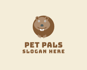 Happy Wildlife Beaver  logo design