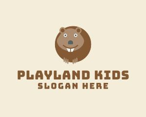 Happy Wildlife Beaver  logo design