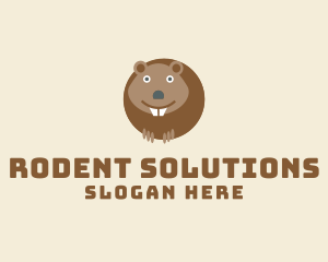 Happy Wildlife Beaver  logo design