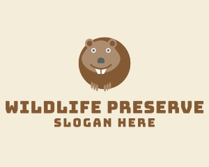 Happy Wildlife Beaver  logo design