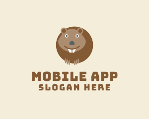 Beaver - Happy Wildlife Beaver logo design