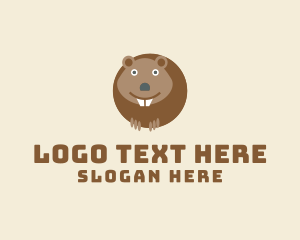 Happy Wildlife Beaver  Logo