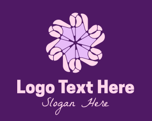 Petals - Purple Flower Star logo design