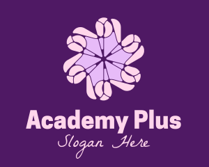 Purple Flower Star  Logo