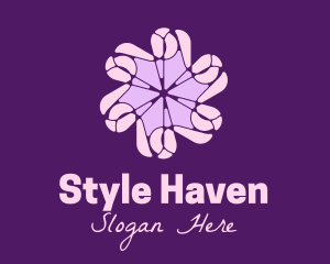 Purple Flower Star  Logo