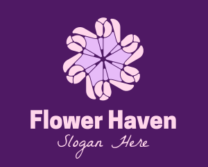 Purple Flower Star  logo design