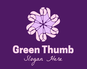 Purple Flower Star  logo design