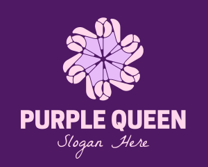 Purple Flower Star  logo design