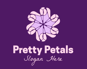 Purple Flower Star  logo design