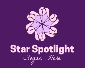 Purple Flower Star  logo design