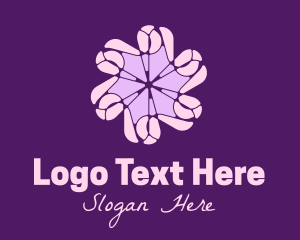Floristry - Purple Flower Star logo design