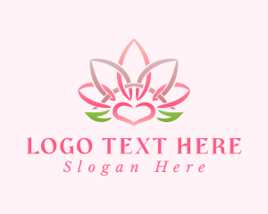 Flower - Lotus Flower Yoga logo design