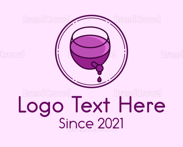 Wine Glass Drip Logo