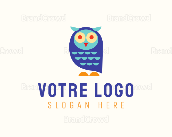 Cute Colorful Owl Logo