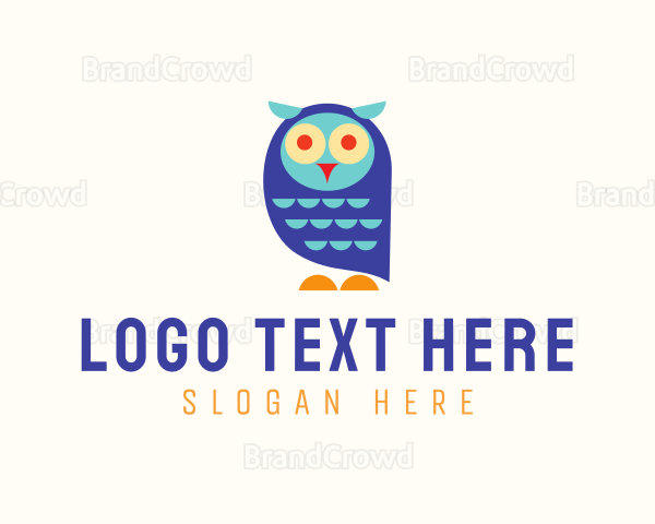 Cute Colorful Owl Logo