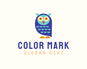 Cute Colorful Owl  logo design