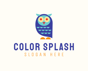 Cute Colorful Owl  logo design