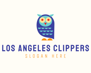 Colorful - Cute Colorful Owl logo design