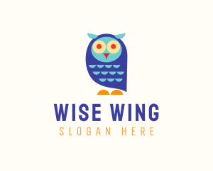 Cute Colorful Owl  logo design