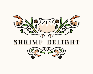 Shrimp - Dumpling Cuisine Restaurant logo design