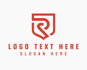 Letter R - Abstract Letter R Shield logo design