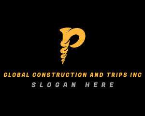 Drill - Builder Screw Tool logo design