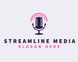 Streaming - Mic Podcast Streaming logo design