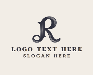 Vintage - Elegant Artisan Boutique Letter R logo design