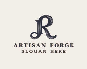 Craftsman - Elegant Artisan Boutique Letter R logo design