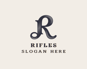 Elegant Artisan Boutique Letter R logo design
