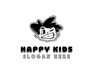 Cartoon Kid Boy logo design