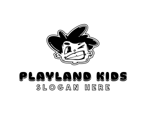 Kid - Cartoon Kid Boy logo design