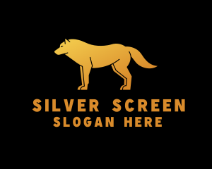 Golden Wild Wolf Logo